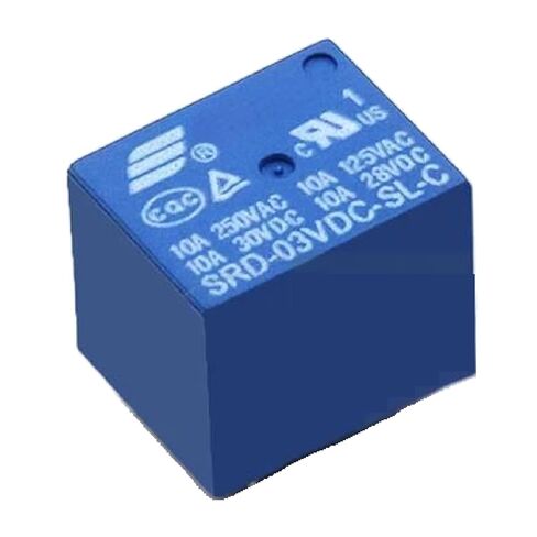 SRD 5-Pin Power Relay, 10 Pack, Blue Plastic Housing, 10A 250VAC Rating, Compatible with 3V/5V/12V/24V DC, for Industrial and Electronic Applications (6VDC SRD-06VDC-SL-C) in Saudi Arabia