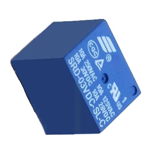 SRD 5-Pin Power Relay, 10 Pack, Blue Plastic Housing, 10A 250VAC Rating, Compatible with 3V/5V/12V/24V DC, for Industrial and Electronic Applications (6VDC SRD-06VDC-SL-C) in Saudi Arabia