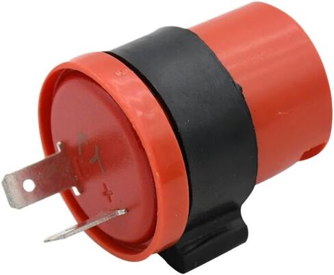 Universal 2 Pin Beeper Flasher Relay Turn Indicator for Motorcycle ATV Compatible with 6V 12V Systems(Red) in Saudi Arabia