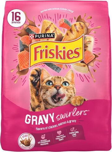 Purina Friskies Dry Cat Food, Gravy Swirlers - 16 lb. Bag in Kuwait
