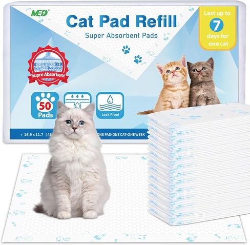 Cat Litter Pads Superior Absorbent 25 Count Scent Generic Refill Compatible with Tidy Cat Breeze Litter System 16.9x11.4 Inch Enhanced Odor Control in Saudi Arabia
