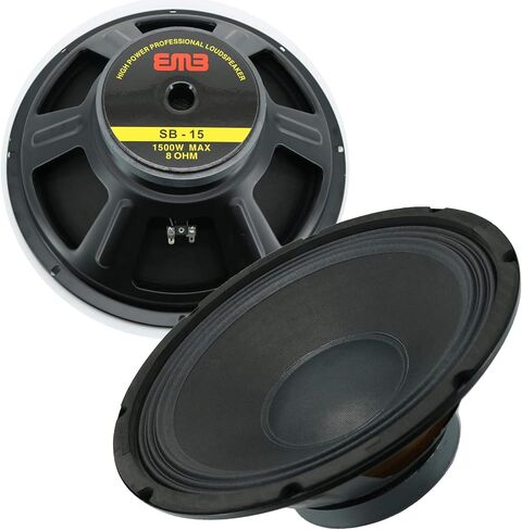 EMB Professional SB-15 15" 800W Steel Frame Impedance 8 Ohm Replacement Speaker for JBL, Peavey, Cerwin Vega, Gemini, EMB, BMB, Pyle-Pro, Mr.DJ & Many Brands! in Saudi Arabia