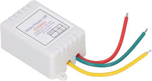Vikye Timer Relay Switch Adjustable Timing Delay 1 Channel Output for Control Relay Switches,16 Modes LED Indicator Energy Saving for Fan, Engine, Cooler (with Casing) in Kuwait