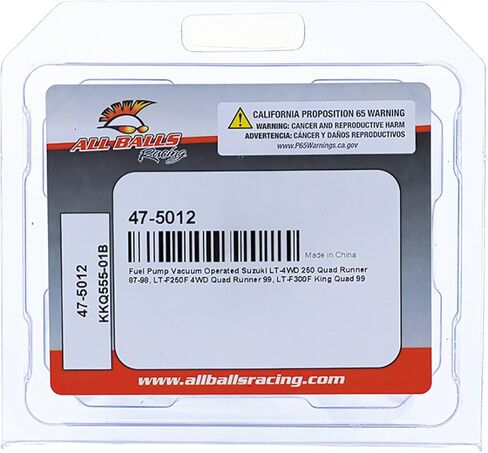 All Balls 47-5012 Fuel Pump Vacuum Operated Compatible With/Replacement For Suzuki LT-4WD 250 Quad Runner 1987-1998, LT-F250F 4WD Quad Runner 1999, LT-F300F King Quad 1999 in Saudi Arabia