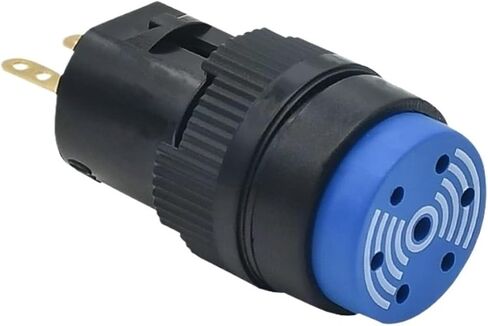 16mm Buzzer with Light, Loud, Continuous, high Pitch, Round, Rectangular, 12V, 24V(Rectangular red Light 12V) in Kuwait