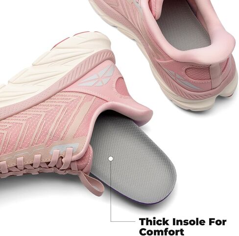 ALLSWIFIT Women's Slip On Walking Shoes Sneakers | Running, Comfortable, Tennis, Breathable, Non Slip, Athletic, Gym, Workout, Cross Training, Fashion in Saudi Arabia