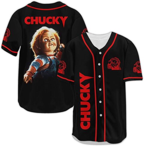Graphic Baseball Jersey Shirt, Cute Cartoon Movie Character Baseball Shirt Gift for Men Women, Funny Baseball Jersey… in Kuwait