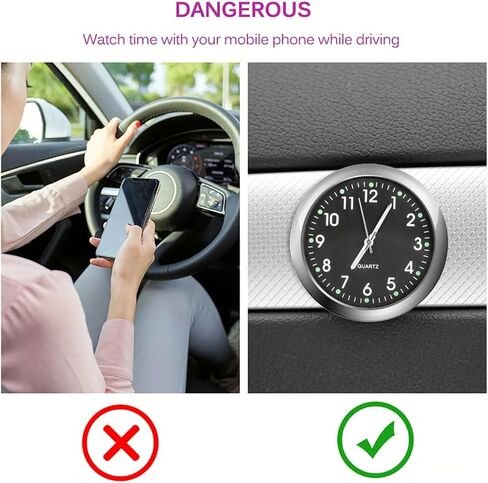 ساعات صغيرة للديكور المضيء كهدية عتيقة للسيارة، ساعات صغيرة للديكور المضيء للدراجات النارية/آلة الخياطة، مع مشبك تنفيس، ساعة سيارة صغيرة للوحة القيادة، ساعة مركبة معدنية (مجموعة 3) in Kuwait