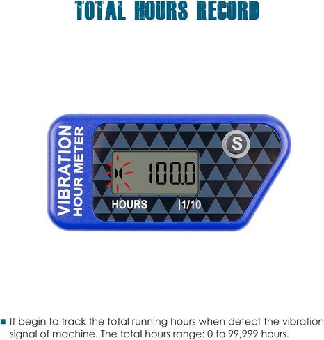 Runleader RL-HM016L Digital Vibration Activated Hour Meter, Cordless Design for Gasoline Diesel AC/DC Powered Equipment.(Red) in Saudi Arabia