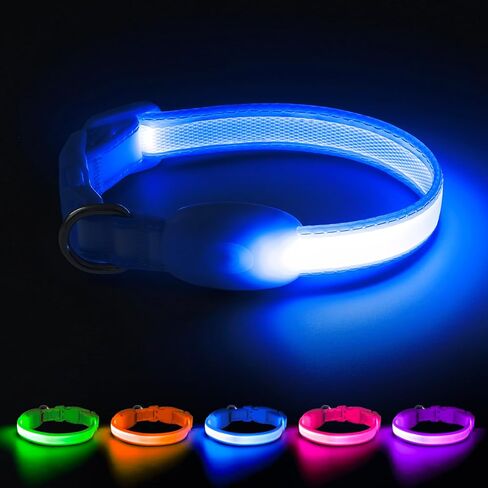 طوق الكلب vizpet LED، طوق الكلب المضيء قابل للتعديل عبر USB وقابل لإعادة الشحن وضوء أمان فائق السطوع وأطواق متوهجة للكلاب (متوسط، أخضر) in Kuwait