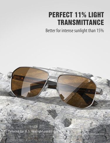 LUENX Men's Aviator Sunglasses Polarized Square Polygon Retro Shades UV 400 Protection in Saudi Arabia