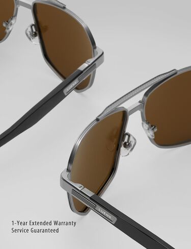 LUENX Men's Aviator Sunglasses Polarized Square Polygon Retro Shades UV 400 Protection in Saudi Arabia