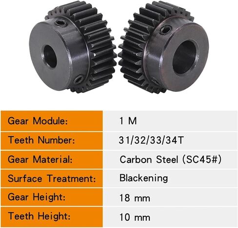 ميتال جير 1M-31T/32T/33T/34T SC45 # الكربون الصلب المواد حفز تتحمل حجم 6/8/10/12 مللي متر 1 قطعة (12 مللي متر ، 1M31T) in Kuwait