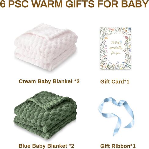 HOMRITAR Baby Blanket for Unisex 3D Jacquard Fluffy Fuzzy Toddler Blanket, Soft Warm Cozy Flannel Fleece Warm Blanket for Boys Girls Infant Nursery, Stroller (30 x 40 Inch, Khaki) in Saudi Arabia