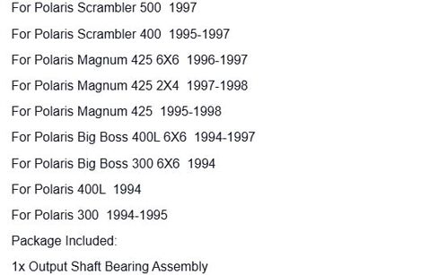 بديل لبولاريس لمجموعة محمل عمود الإخراج 1590237 1993-1999 L 4X4 400 OEM in Kuwait