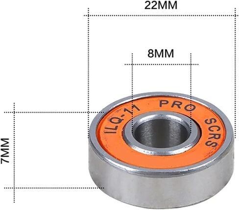 محامل التزلج الدقيقة TwinCam Pro ILQ-11، مشحمة بالزيت، 8 عبوات، برتقالية وفضية، لألواح التزلج والدراجات البخارية والألواح الطويلة والزلاجات المضمنة in Saudi Arabia
