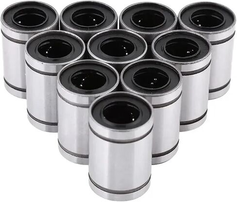 LM8UU Linear Ball Bearing Bushings, 8mm CNC Linear Motion Bearings, 10 Pack, Precision Engineered Steel for CNC Router 3D Printer Parts (LM8SUU 8x15x17) in Saudi Arabia