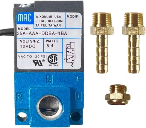 صمام الملف اللولبي للتحكم في تعزيز 3 منافذ، بديل لسلسلة MAC Valve 35A وOEM 35A-AAA-DDBA-1BA، 12V DC 5.4W وحدة تحكم إلكترونية عالية التدفق للمركبات ذات الشحن التوربيني in Kuwait