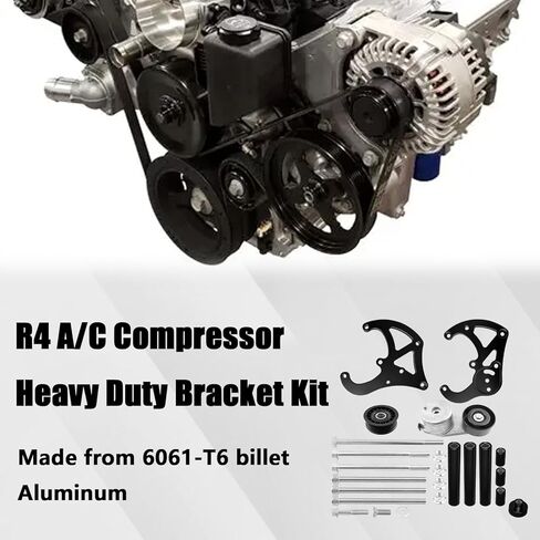 طقم دعامة ضاغط مكيف الهواء مناسب لشاحنة LS Truck R4 A/C SUV LSX AC LS1 LS3 LS2 LQ4 LQ9 LS6 L92 L99 L33 LR4 متوافق مع Chevy Silverado، GMC Sierra، استبدال رقم الجزء 551585X-3 in Kuwait