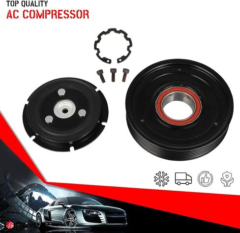 cciyu AC Clutch kit Fit for Hyundai Sonata 2.0L 2.4L 2011-2012 Replaces A/C AC Compressor Clutch for Car 6 Grooves 10349930 in Saudi Arabia