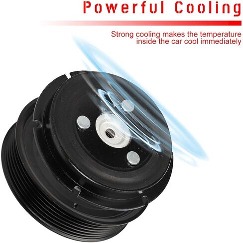 cciyu AC Clutch kit Fit for Hyundai Sonata 2.0L 2.4L 2011-2012 Replaces A/C AC Compressor Clutch for Car 6 Grooves 10349930 in Saudi Arabia