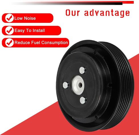 cciyu AC Clutch kit Fit for Hyundai Sonata 2.0L 2.4L 2011-2012 Replaces A/C AC Compressor Clutch for Car 6 Grooves 10349930 in Saudi Arabia