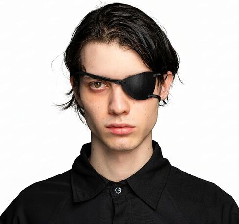 Metal gear solid Eye Patch, Leather Eye Patch, Man Eye Patch, Snakes Eye Patch, Black Eye Patch, Punished Snake Style Leather Eyepatch (Dark brown, Right Eye) in Saudi Arabia