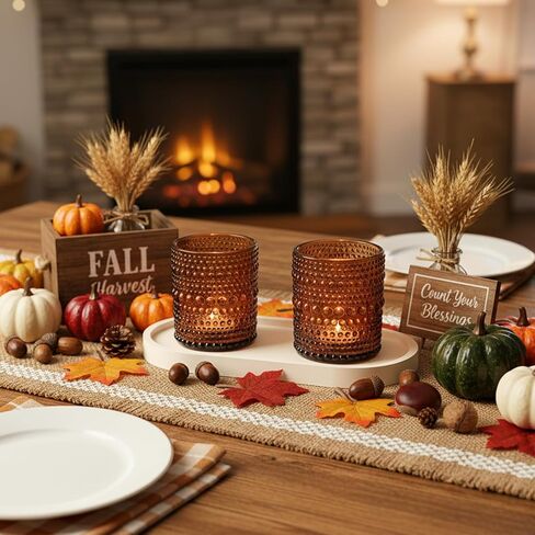 12 مساءً حامل شمعة نذري كبير ، 2.7 * 3.5 بوصة شاي شاي شاي صافية ، حاملي شمعة شمعة كبيرة لديكور مائدة زفاف الشمع ديي وعيد الميلاد in Kuwait