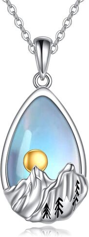YFN Mustard Seed Necklace Sterling Silver Faith Can Move Mountains Mustard Seed Pendant Necklace Turquoise Mountains Jewelry For Women Girls Christian Gift in Saudi Arabia