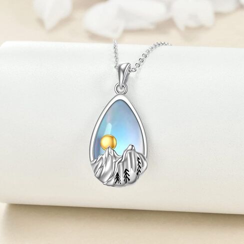 YFN Mustard Seed Necklace Sterling Silver Faith Can Move Mountains Mustard Seed Pendant Necklace Turquoise Mountains Jewelry For Women Girls Christian Gift in Saudi Arabia