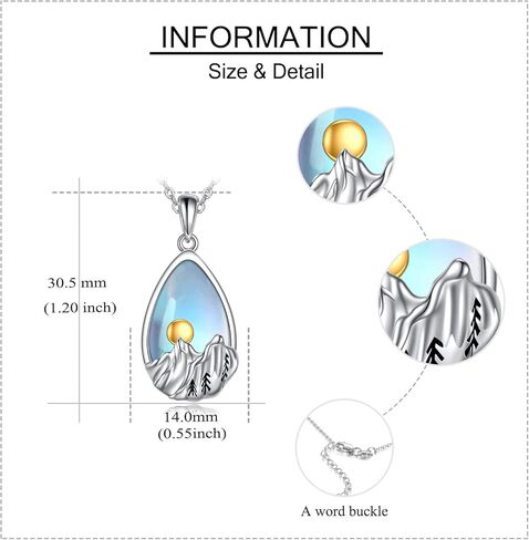 YFN Mustard Seed Necklace Sterling Silver Faith Can Move Mountains Mustard Seed Pendant Necklace Turquoise Mountains Jewelry For Women Girls Christian Gift in Saudi Arabia