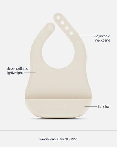 Lalo First Bites Silicone Baby Feeding Set - Baby Led Weaning Supplies - Non-Toxic Silicone - Includes 1 Bib, 2 Spoons, Training Cup, Suction Plate and Bowl - 6 Pieces - Grapefruit in Saudi Arabia