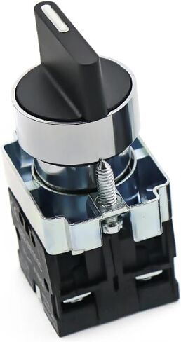 22mm Industrial Selector Switch, 220V Self-Locking Rotary Control with Push Button, 2-3 Position Multiple Contact Configuration, Model XB2-BD25 BD53 (XB2-BD33) in Saudi Arabia