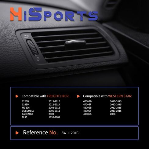 مفتاح ضغط HiSport HVAC - متوافق مع Freightliner 122SD 114SD M2 106 Western Star 4700SB 4700SF 4800SB يستبدل SW 11204C in Saudi Arabia