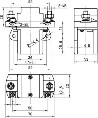 QZJ100A DC Power Contactor, 100A Heavy-Duty Relay Switch, Black Industrial Grade, Normally Open/Closed Configuration for Forklifts, Electric Vehicles (24V) in Saudi Arabia