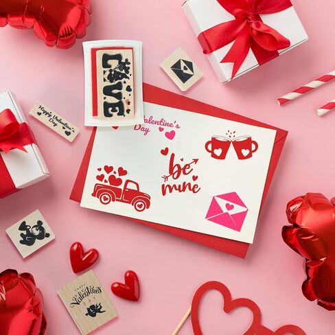 17 قطعة من طوابع مطاطية خشبية للتخرج ومنصات حبر حرفية DIY وسادات طوابع بطاقات حرفية لسكرابوكينغ الأطفال مشروع فني ورقي من القماش الخشبي طوابع عطلة المجيء in Kuwait