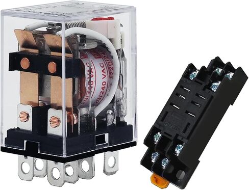 JQX13F HH62P High Power Electromagnetic DPDT Relay Switch with Socket Base, Micro Mini Design, Universal Circuit Control (12V DC) in Saudi Arabia