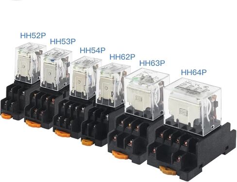 JQX13F HH62P High Power Electromagnetic DPDT Relay Switch with Socket Base, Micro Mini Design, Universal Circuit Control (12V DC) in Saudi Arabia