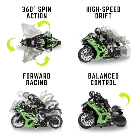Liberty Imports 2.4G 1/10 High Speed Cross Country RC Remote Control Stunt Motorcycle with Riding Figure in Saudi Arabia
