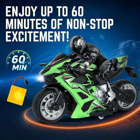 Liberty Imports 2.4G 1/10 High Speed Cross Country RC Remote Control Stunt Motorcycle with Riding Figure in Saudi Arabia