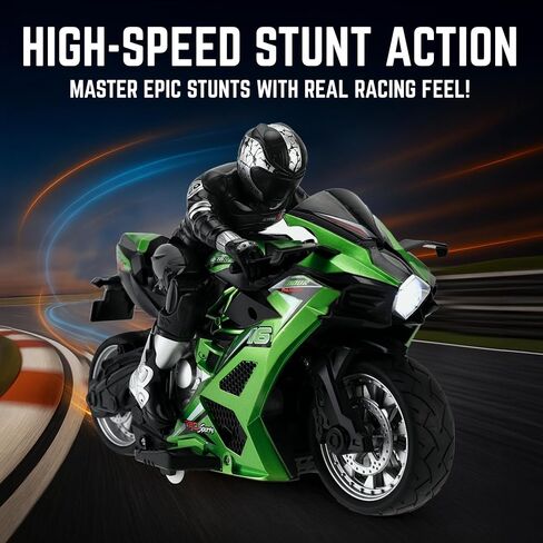 Liberty Imports 2.4G 1/10 High Speed Cross Country RC Remote Control Stunt Motorcycle with Riding Figure in Saudi Arabia
