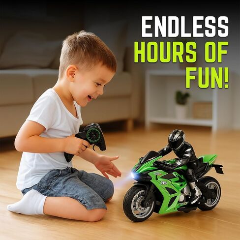Liberty Imports 2.4G 1/10 High Speed Cross Country RC Remote Control Stunt Motorcycle with Riding Figure in Saudi Arabia