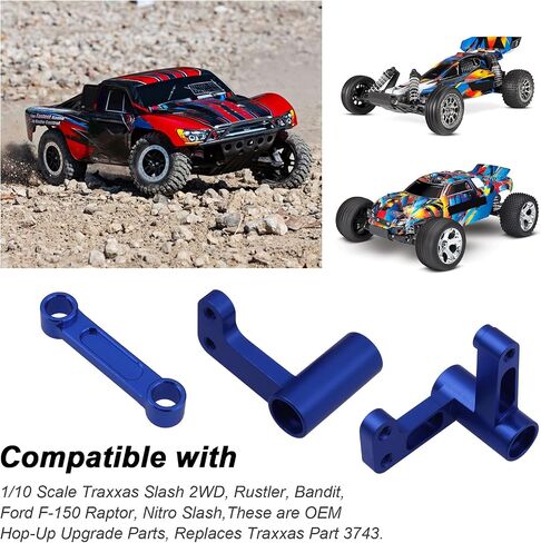 HobbyPark Aluminum Steering Bellcranks, Drag Link for 1/10 Traxxas Slash 2WD / Rustler VXL/Bandit, Replaces Part 3743 (Red) in Saudi Arabia