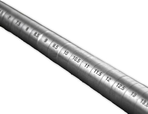 SE 13-Inch Polished Steel Ring Mandrel - Marked 1 to 16 US Sizes, Ungrooved, with Knurled Handle for Jewelry Making and Sizing - JT-SP2 in Saudi Arabia