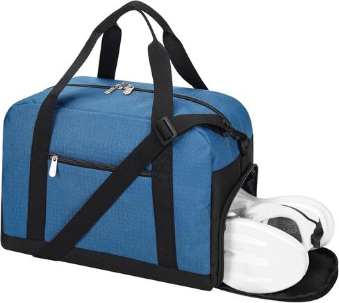 Small Gym Bag 14 inch lightweight Carry On Mini Duffel Bag for Travel Sport - Navy Blue in Kuwait