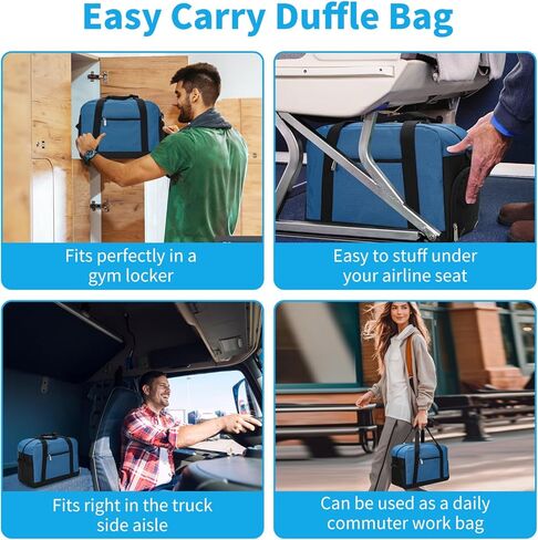 Small Gym Bag 14 inch lightweight Carry On Mini Duffel Bag for Travel Sport - Navy Blue in Kuwait