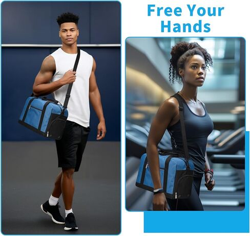 Small Gym Bag 14 inch lightweight Carry On Mini Duffel Bag for Travel Sport - Navy Blue in Kuwait