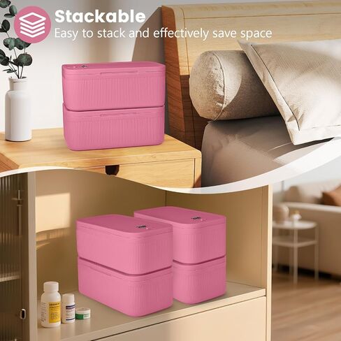 Small Lock Box,Lockable Storage Box with Combination Code for Medication Safe, Medicine Lock Box for Pills/First Aid Kits/Food/Snack Phone Jail,Locked Container for Home/Fridge/Office/School(Grey) in Kuwait