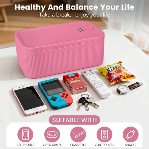 Small Lock Box,Lockable Storage Box with Combination Code for Medication Safe, Medicine Lock Box for Pills/First Aid Kits/Food/Snack Phone Jail,Locked Container for Home/Fridge/Office/School(Grey) in Kuwait