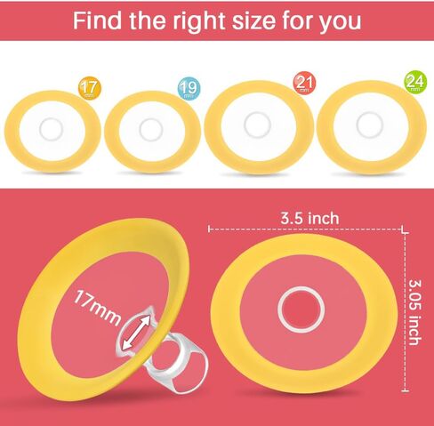 19mm Oval Flanges Shields Compatible with Medela Pumps, Replacement Parts for Pump in Style, Symphony, Swing Maxi, Harmony and Personalfit Flex–Breast Pump Accessories in Kuwait